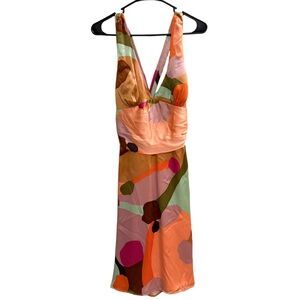 MOLLY NEW YORK Retro Silk Dress Size 8